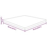 vidaXL Dessus de table carré 70x70x4 cm Bois chêne massif non traité