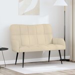 vidaXL Sofa 2 places Crème 115 x 61 x 87 cm Tissu
