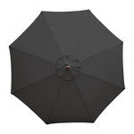 Parasol de terrasse de 2 5 m à poulie professionnel noir - bolero -  - bois x2370mm