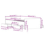 vidaXL Cadre de lit tête de lit et pied de lit sonoma gris 90x200 cm
