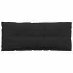 vidaXL Coussin de Dos Noir 120 x 50 cm Tissu en microfibre