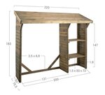Abri bûches en bois traité autoclave 1,6m³ Split