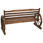 vidaXL Banc de jardin 142 cm Bois de sapin massif