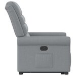 vidaXL Fauteuil inclinable Gris clair Tissu