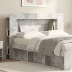 vidaXL Cabinet de Tête de Lit Gris béton Bois d’ingénierie