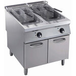 Friteuse electrique 900 mm - 2 x 23 litres - 36 kw - combisteel -  - acier inoxydable 800x900x850mm