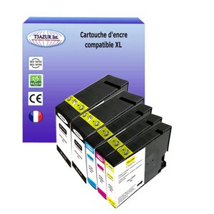 5 Cartouches compatibles avec Canon PGI2500XL (1Bk/1C/1M/1Y) - T3AZUR