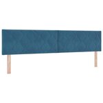 vidaXL Tête de lit avec tête de lit Bleu foncé 200 cm Velours