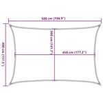 vidaXL Voile d'ombrage 160 g/m² Blanc 4x5 m PEHD