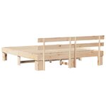 vidaXL Cadre de lit avec tête de lit 180x200 cm en bois massif de pin
