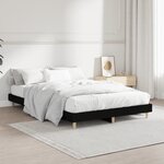 vidaXL Cadre de lit sans matelas noir 120x190 cm bois d'ingénierie