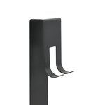 vidaXL Support de douche suspendu noir mat acier inoxydable 304 brossé