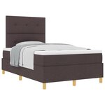 vidaXL Lit avec sommier et matelas Brun foncé 120x200 cm Tissu
