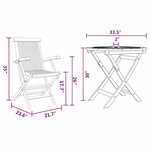 vidaXL Ensemble de salle à manger pour jardin 2 Pièces Marron