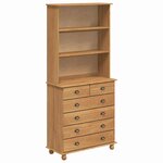 vidaXL Hutch ASKIM Marron 91 x 40 x 200 5 cm Bois de pin massif