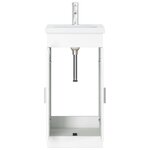 vidaXL Meuble de salle de bain avec évier Blanc 42 x 40 x 84 5 cm