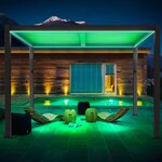 Pergola bioclimatique led sydney gris aluminium 3x3m