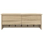 vidaXL Porte-manteau mural avec étagère Montage mural avec stockage avec porte Chêne sonoma 80 x 20 x 30 cm