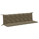 vidaXL Coussins de banc de jardin lot de 2 taupe mélangé tissu
