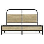 vidaXL Cadre de lit sans matelas 140x190 cm chêne sonoma