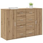 vidaXL Buffets Corona 2 Pièces Chêne artisanal 59 x 39 x 80 cm