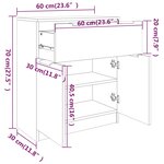 vidaXL Buffet Sonoma gris 60x30x70 cm Bois d'ingénierie