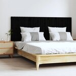 vidaXL Tête de lit murale Noir 166x3x60 cm Bois massif de pin