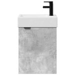 vidaXL Meuble de salle de bain avec robinet Gris béton