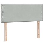 vidaXL Sommier à lattes de lit et matelas gris clair 120x220cm velours