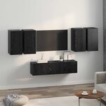 vidaXL Ensemble meuble TV 6 Pièces Chêne Noir 60 x 30 x 30 cm