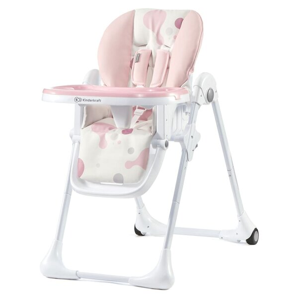 Kinderkraft chaise haute pour bébé yummy rose
