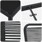 vidaXL Ensemble de salle à manger de jardin de 5 pièces Noir en corde de coton et acier