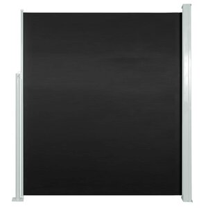 vidaXL Auvent latéral rétractable de patio 120x500 cm Noir