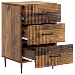 vidaXL Cabinet de chevet avec tiroir Bois ancien 43 x 41 x 66 5 cm