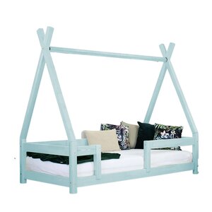 Lit cabane enfant NAKANA 120 x 180 bleu clair