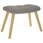 vidaXL Chaise de relaxation avec repose-pied Taupe Tissu