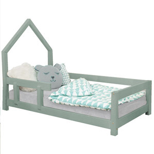 Lit cabane enfant POPPI 120 x 190 vert sauge 2