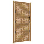 vidaXL Portail de jardin 105x180 cm acier corten conception de carré