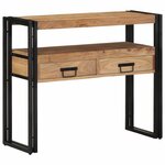 vidaXL Table console Marron 90 x 33 x 75 cm Bois d'acacia massif