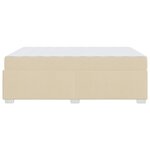 vidaXL Cadre de lit avec matelas Crème 160 x 200 cm tissu