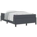 vidaXL Cadre de lit avec matelas Gris foncé 120 x 190 cm tissu