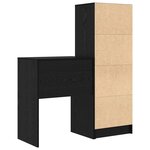 vidaXL Bureau avec tiroir avec étagère avec stockage 2 Pièces Chêne noir