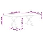 vidaXL Table à manger marron clair bois de chêne massif rectangulaire