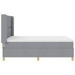 vidaXL Lit à ressorts avec bandes LED Gris clair 140 x 190 cm tissu