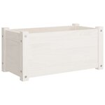 vidaXL Jardinière blanc 60x31x31 cm bois de pin massif