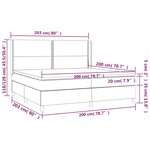 vidaXL Sommier à lattes de lit matelas et LED Vert foncé 200x200 cm