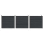 vidaXL Jardinière surélevée Noir 300 x 50 x 91 cm WPC et Aluminium