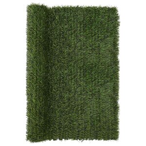 vidaXL Clôture Artificielle Vert clair 1 5 x 4 m PVC et Acier