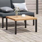 vidaXL Table basse de jardin noir 65x65x40 cm aluminium