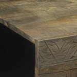 vidaXL Table basse gris clair 100x54x40 cm bois massif de manguier